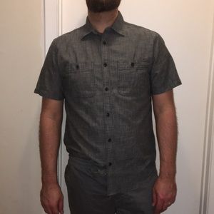 Men’s Steel grey Old Navy button-down shirt